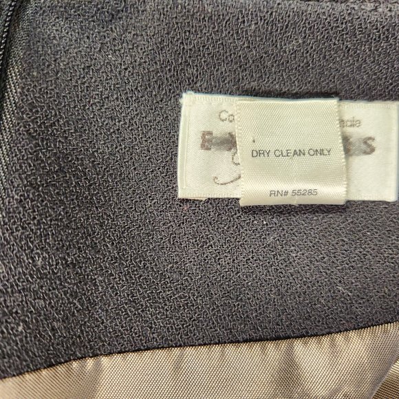 Compagnie Internationale Express Womens Black Jacket & Skirt Petite 7/8 WoolBlnd - Picture 8 of 15